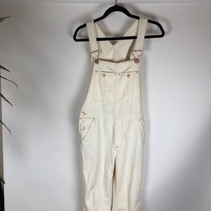 White Free People Overalls